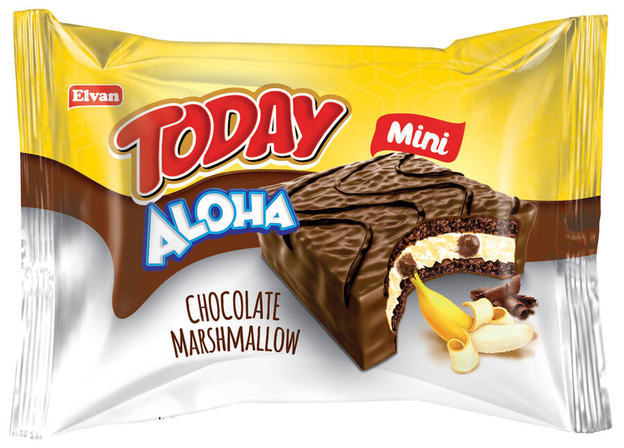 Aloha Mini Banana with Marshmallow 20 Gr. 8 Pieces (1 Box) - 2