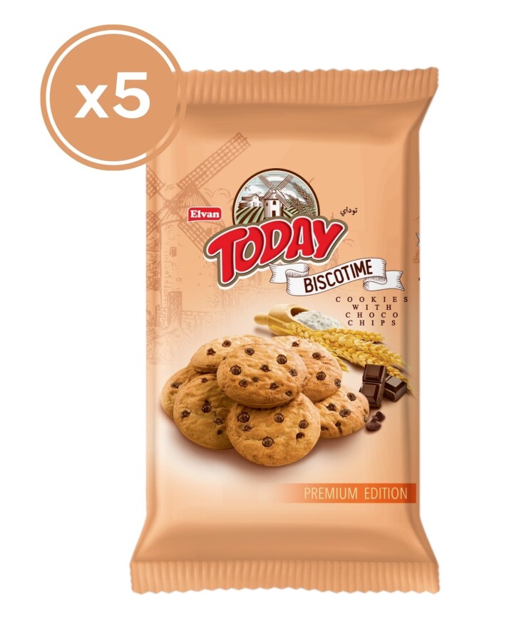 Biscotime Damla Çikolatalı Kurabiye 250 Gr. (5 Adet) - 1