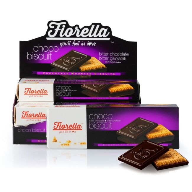 Fiorella Chocobiscuit Bitter Çikolatalı Bisküvi 102 Gr. 6 Adet (1 Kutu) - Fiorella