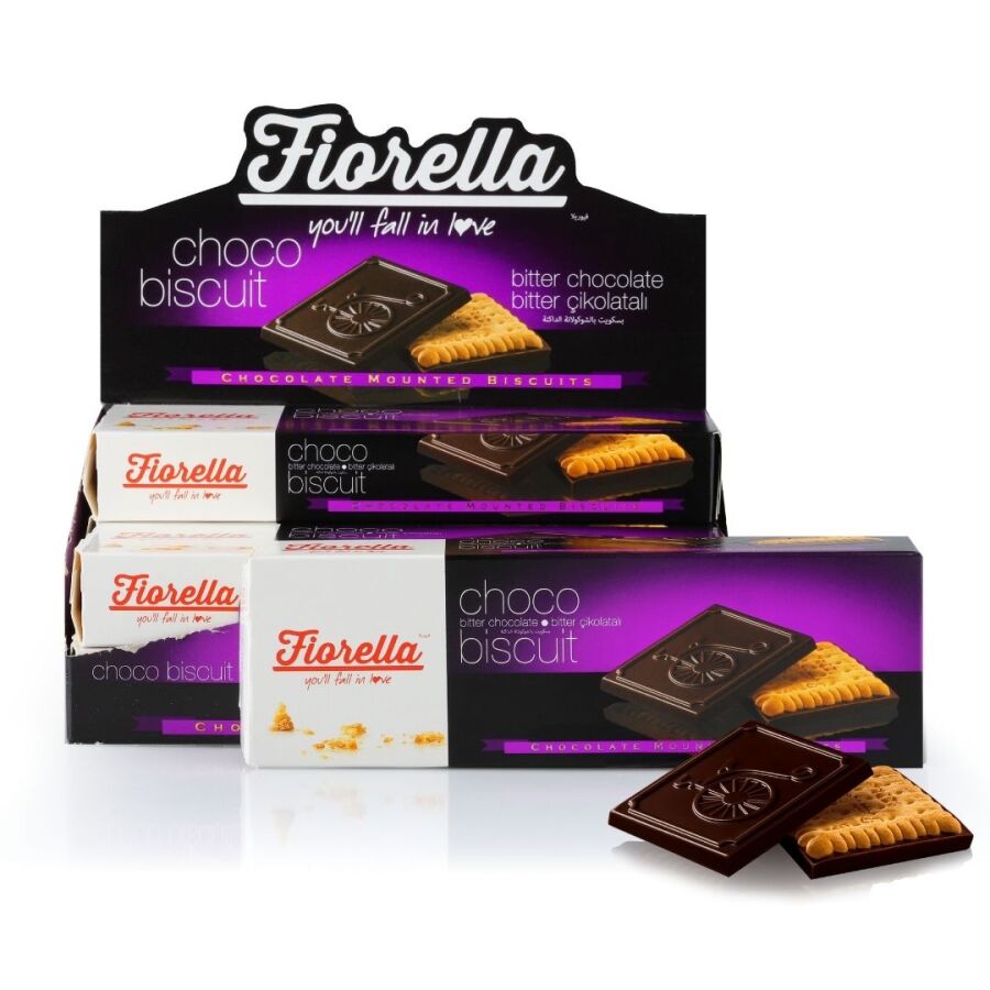 Fiorella Chocobiscuit Bitter Çikolatalı Bisküvi 102 Gr. 6 Adet (1 Kutu) - 1