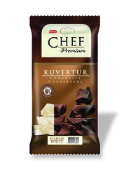 Chef Premium Beyaz Çikolata Mini Kuvertür 200 Gr. (1 Adet) - Elvan