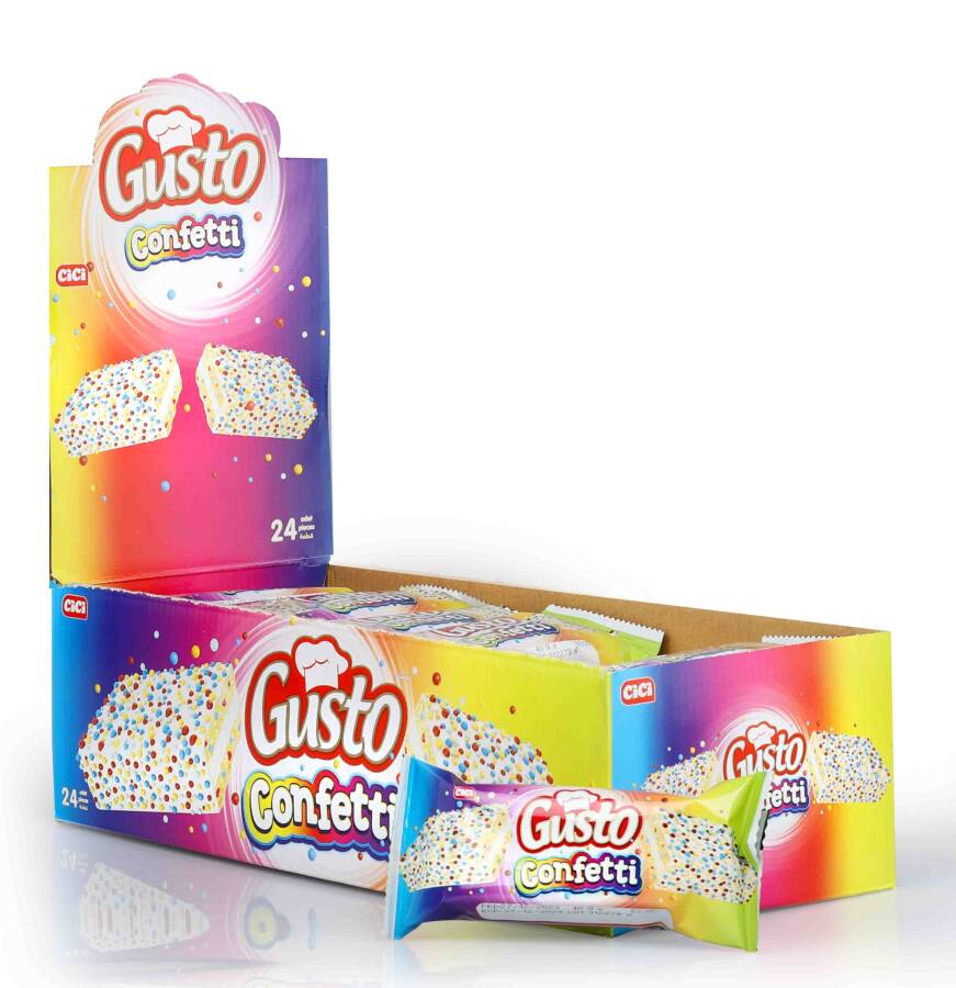 Cici Gusto Confetti Cake 40 Gr. 24 Pieces (1 Pack) - 3