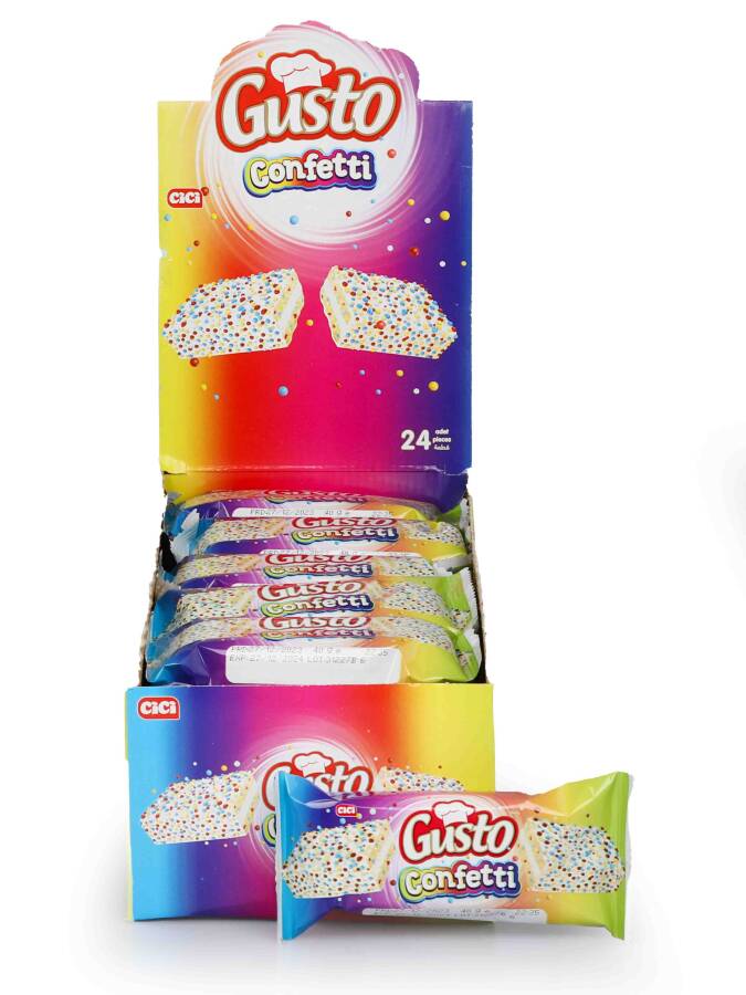 Cici Gusto Confetti Cake 40 Gr. 24 Pieces (1 Pack) - 1