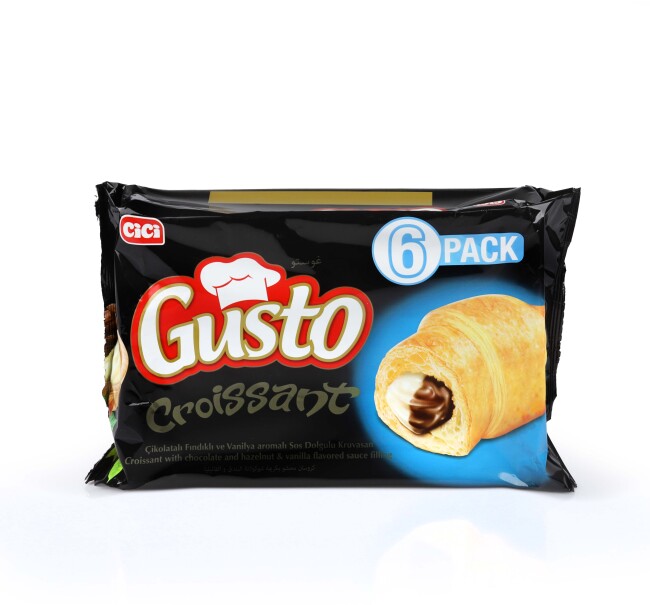 Cici Gusto Kruvasan Çikolata Vanilyalı 40 Gr. 6 Adet (1 Kutu) - 1