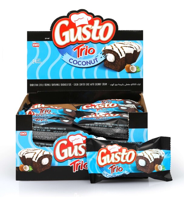 Cici Gusto Trio Coconut Flavored and Cocoa 40Gr. 24 Pieces (1 Box) - 1