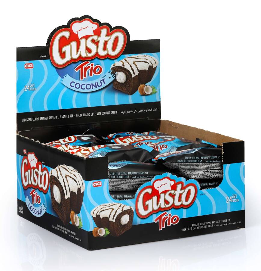 Cici Gusto Trio Coconut Flavored and Cocoa 40Gr. 24 Pieces (1 Box) - 3