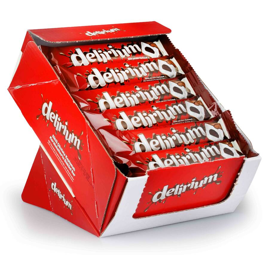 Delirium Sütlü Çikolatalı Marshmallowlu Bar 28 Gr. 24 Adet (1 Kutu) - 1