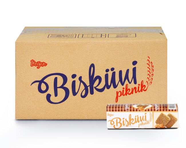 Doğan Karamelli Piknik Bisküvi 80 Gr. 24 Adet (1 Kutu) - Elvan