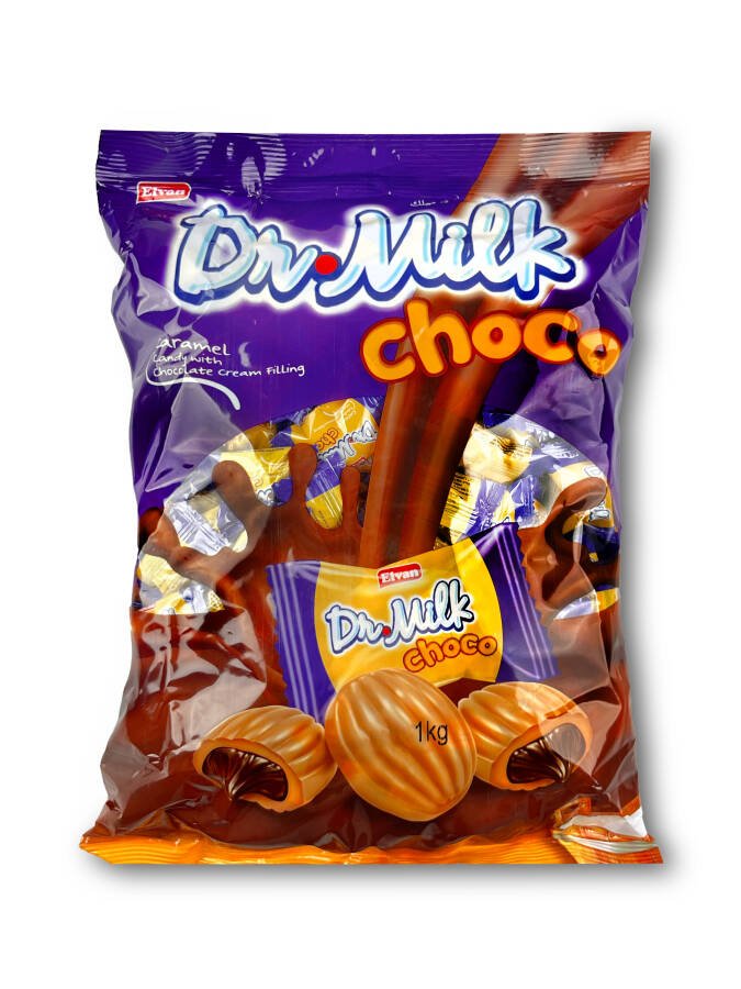 Dr. Milk Choco Caramel Candy 1000 Gr. (1 Bag) - 1