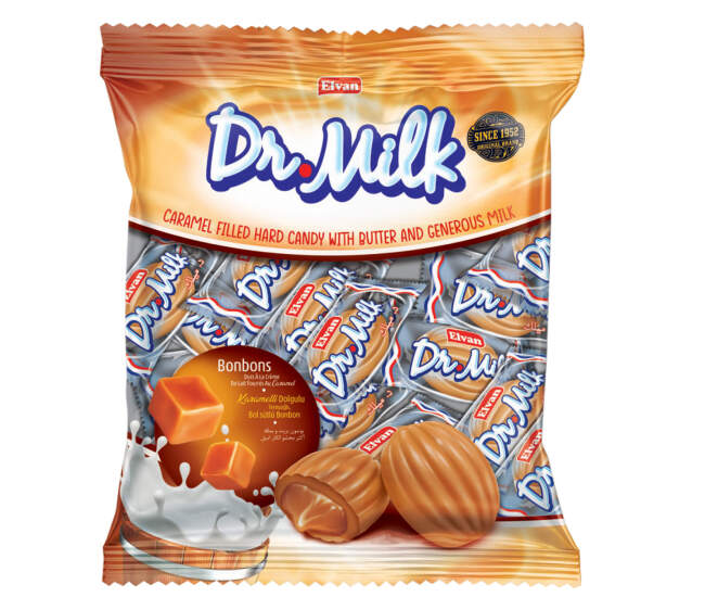 Dr. Milk Karamelli Şeker 1000 Gr. (1 Poşet) - Elvan