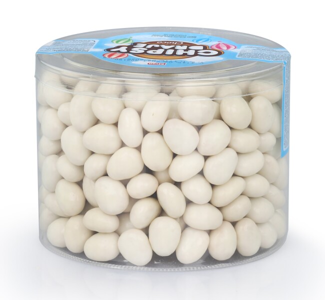 Elvan Bonbon Chipsy White Cocoa Coated Biscuit Dragee 750 Gr. (1 Cylinder Box) - 3