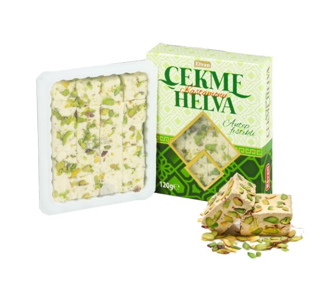 Elvan Çekme Helva Antep Fıstıklı 120 Gr. (1 Paket) - Elvan