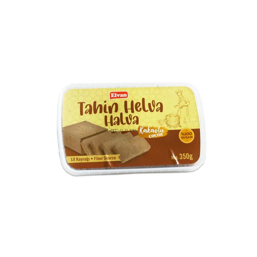 Elvan Cocoa Tahini Halva 350 Gram (1 Box) - 1