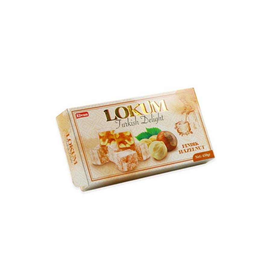 Elvan Turkish Delight with Hazelnut 450 Gr. (1 package) - 1