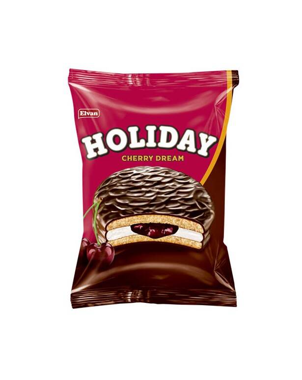 Elvan Holiday Sour Cherry Sandwich Biscuit 30 Gr. 24 of 1(Pack) - 3