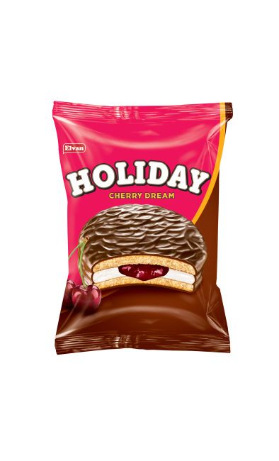 Elvan Holiday Sour Cherry Sandwich Biscuit 30 Gr. 24 of 1(Pack) - 2