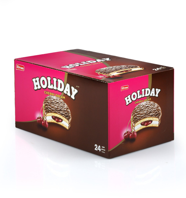 Elvan Holiday Sour Cherry Sandwich Biscuit 30 Gr. 24 of 1(Pack) - 4