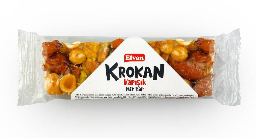 Elvan Karışık Krokan Bar 30 Gr. 20 Adet (1 Kutu) - 2