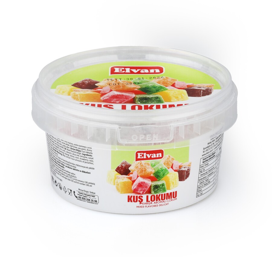 Elvan Meyve Aromalı Kuş Lokumu 150 Gr. (1 Adet) - 4