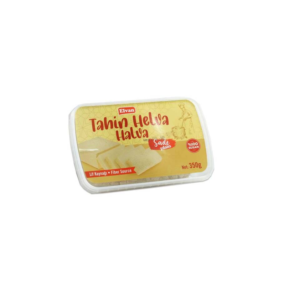 Elvan Plain Tahini Halva 350 Gr (1 Pack) - 1