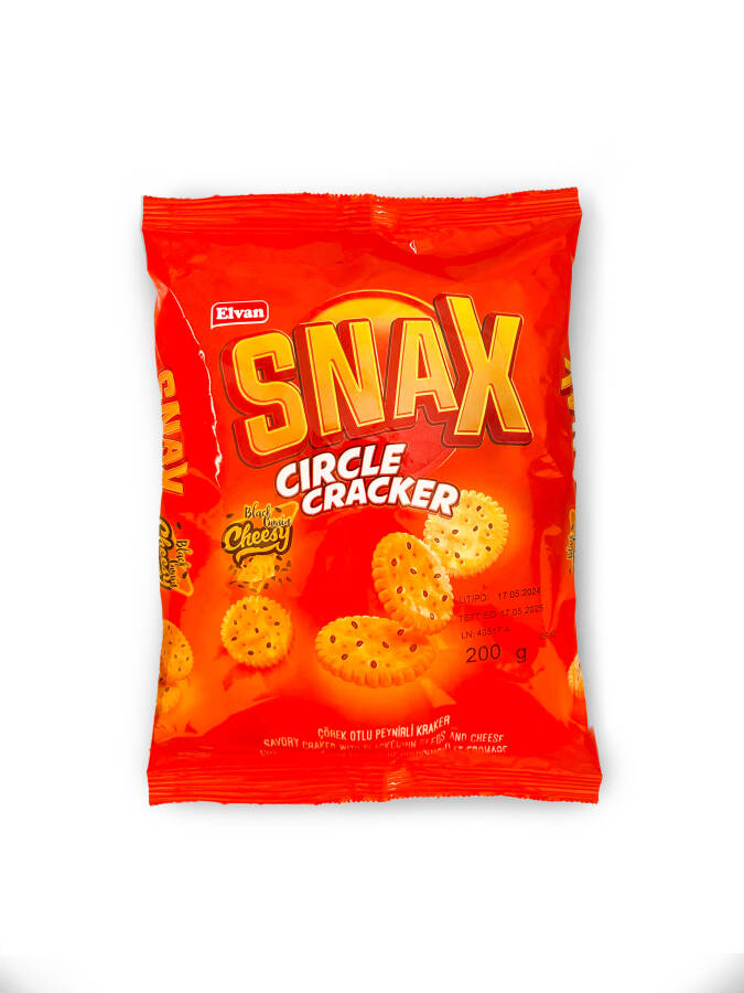 Elvan Snax Round Crackers with Nigella Cheese 200 Gram (1 Pack) - 2