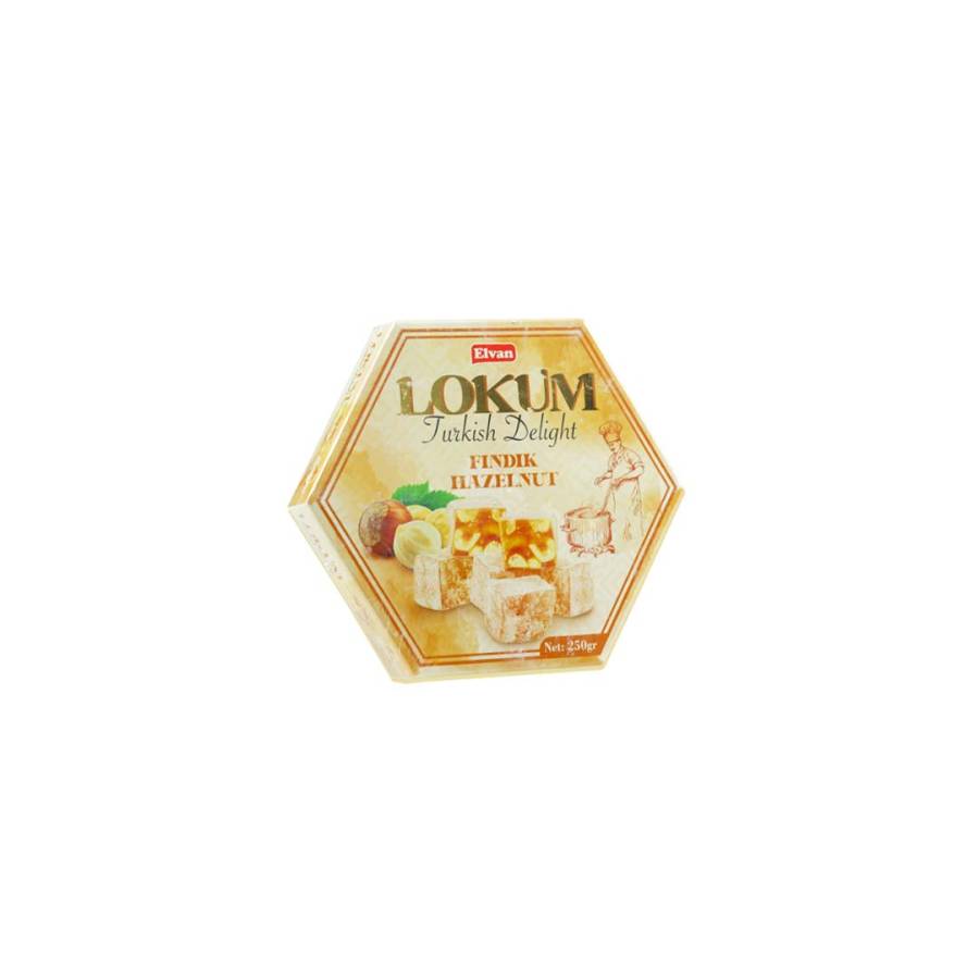 Elvan Hazelnut Turkish Delight 250 Gr (1 Pack) - 1