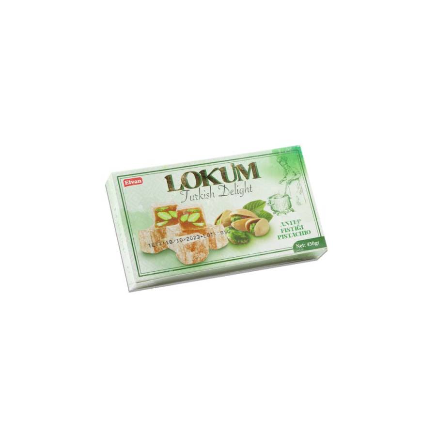 Elvan Turkish Delight with Pistachio 450 Gr (1 Pack) - 1