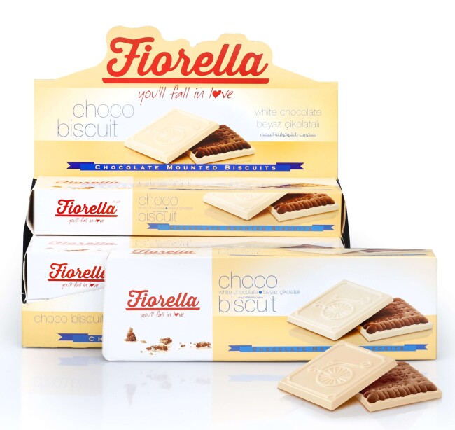 Fiorella Chocobiscuit Beyaz Çikolatalı Kakaolu Bisküvi 102 Gr. 6 Adet (1 Kutu) - Fiorella