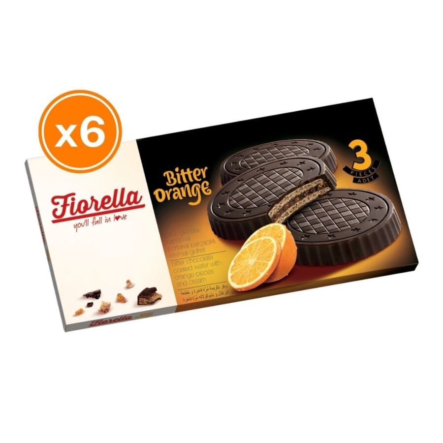 Fiorella Crunch Bitter Çikolatalı Gofret 20 Gr. 3 lü 6 lı Paket - 1