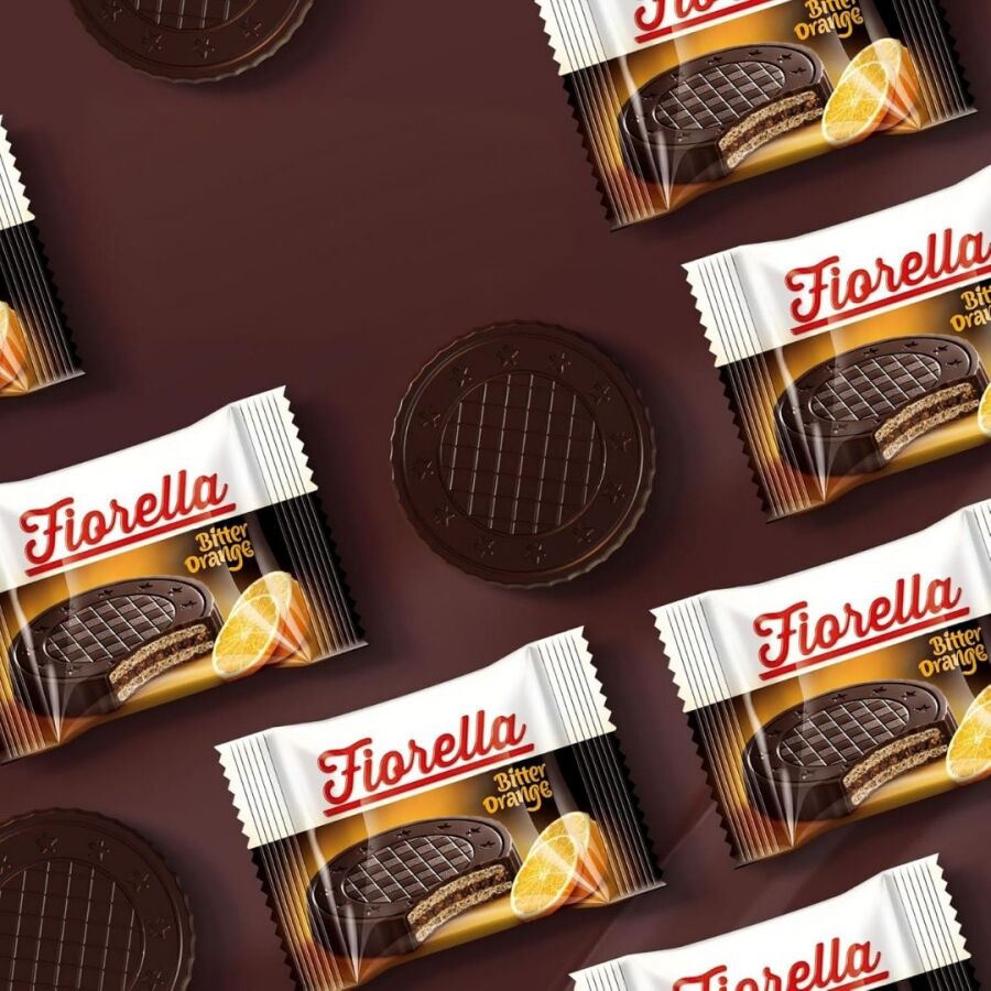 Fiorella Crunch Dark Chocolate Orange Cream Wafer 20 Grams 24 pieces (1 Package) - 7