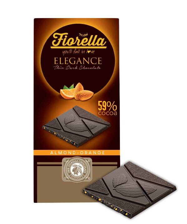  Fiorella Elegance Almond Orange Dark Chocolate 70gr.10 pcs (1 Box) - 3