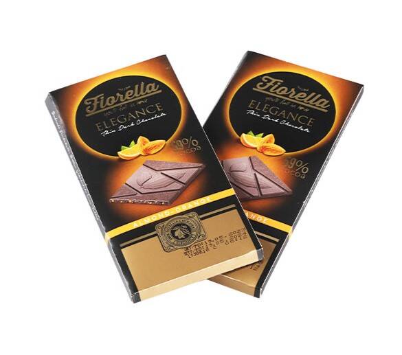  Fiorella Elegance Almond Orange Dark Chocolate 70gr.10 pcs (1 Box) - 4