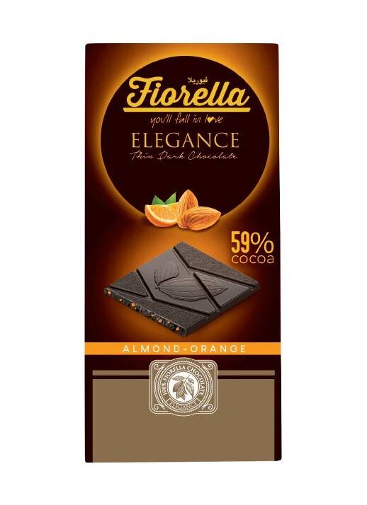  Fiorella Elegance Almond Orange Dark Chocolate 70gr.10 pcs (1 Box) - 5