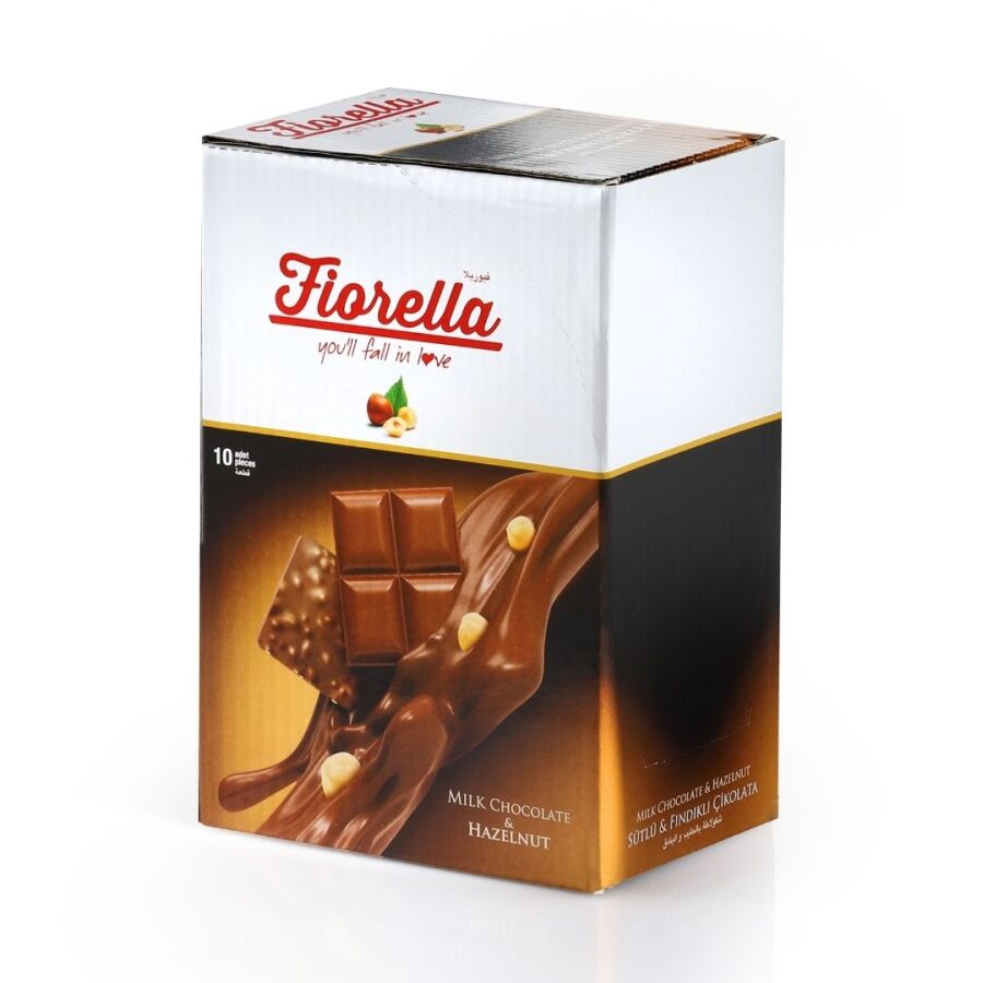 Fiorella Hazelnut Tablet Chocolate 80 Gr. 10 pcs (1 Box) - 3