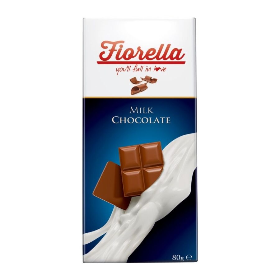 Fiorella Milk Chocolate Bar 80 Grams (Pack of 10) - 3