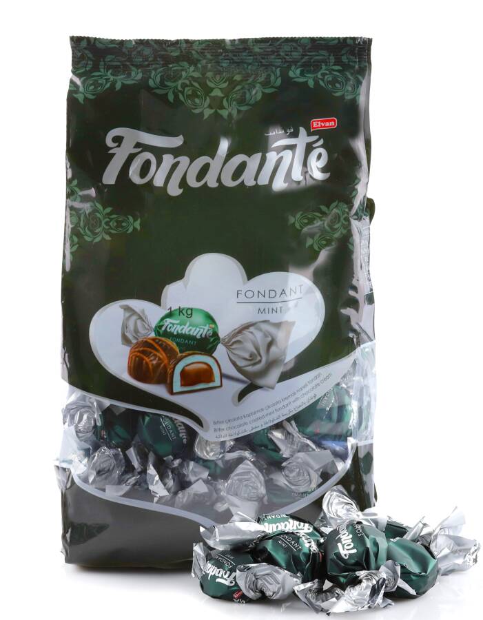 Fondante Chocolate Filled with Mint 1000 Gr. (1 Bag) - 1