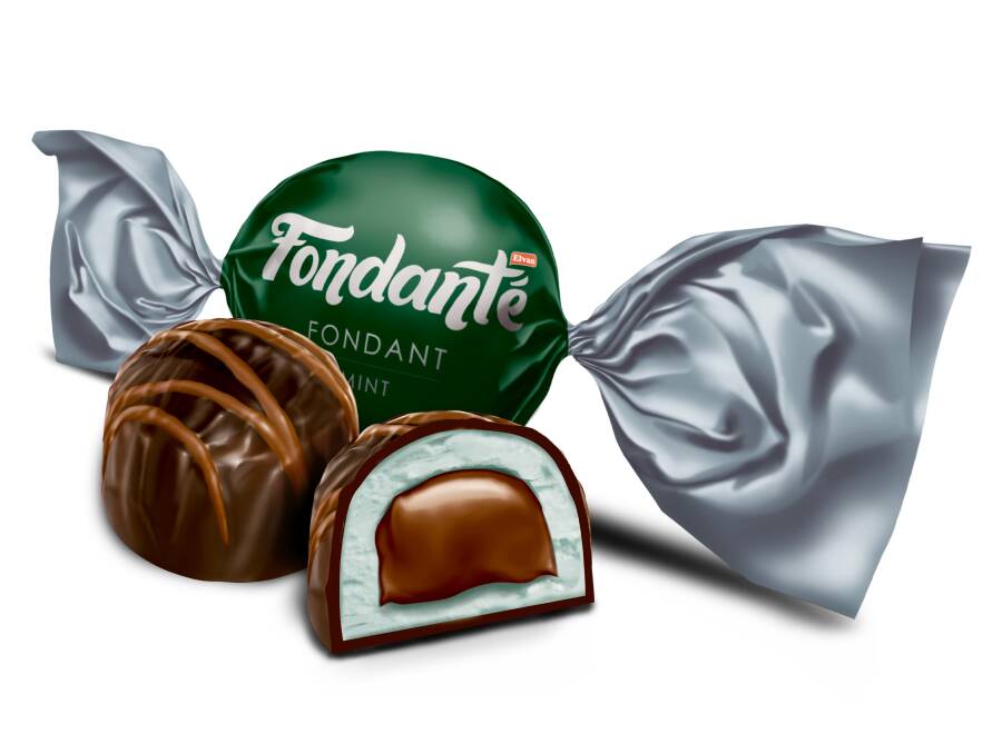 Fondante Chocolate Filled with Mint 1000 Gr. (1 Bag) - 4