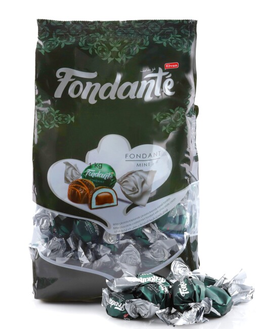 Fondante Çikolata Dolgulu Naneli 1000 Gr. (1 Poşet) - Fondante