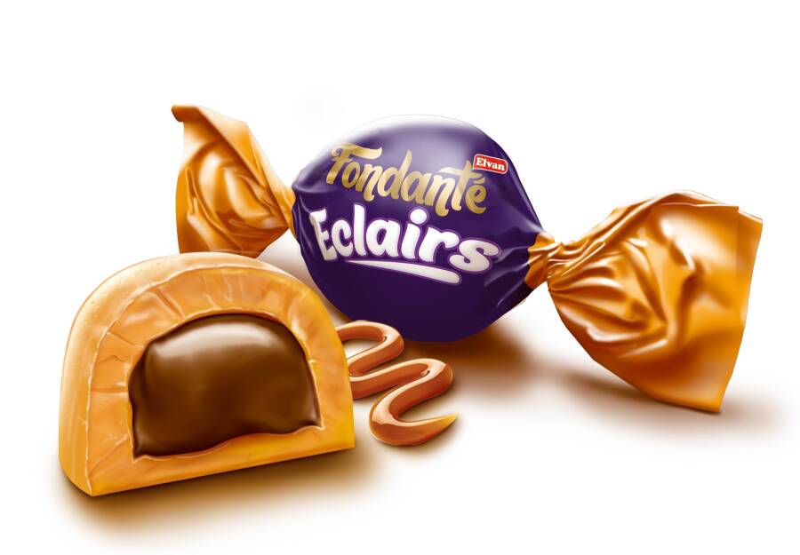 Fondante Eclairs Caramel Toffee 1000 Gr. (1 Bag) - 2