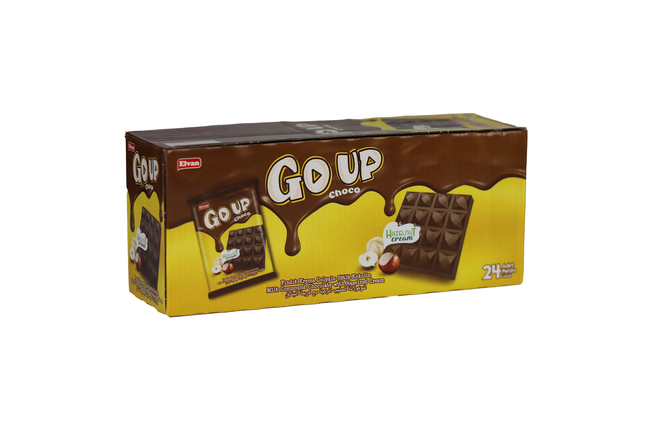 Go Up Square Tablet with Hazelnut Cream 60 Gr. 24 pcs (1 Box) - 3