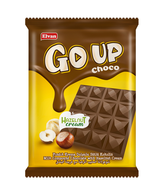 Go Up Square Tablet with Hazelnut Cream 60 Gr. 24 pcs (1 Box) - 2