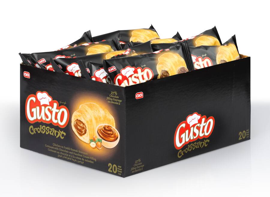 Gusto Croissant Chocolate 40 Grams 20 Pieces (1 Package) - 2