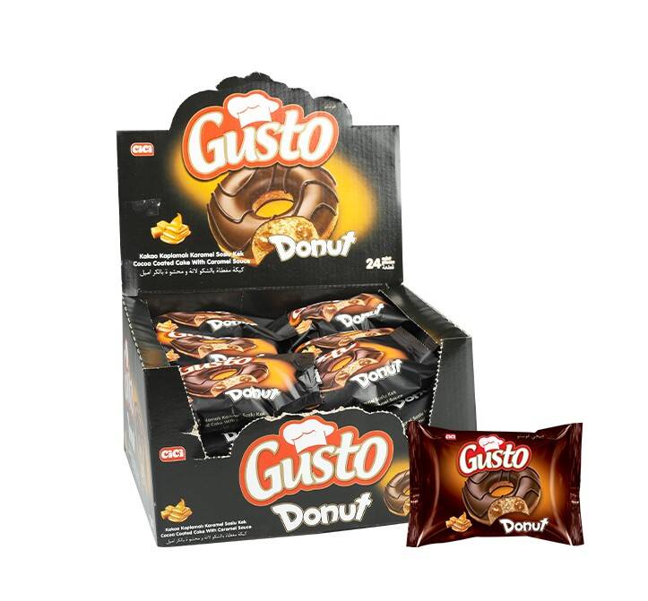 Gusto Donut Caramel Cake 35 Gr. 24 Pieces (1 Box) - 1