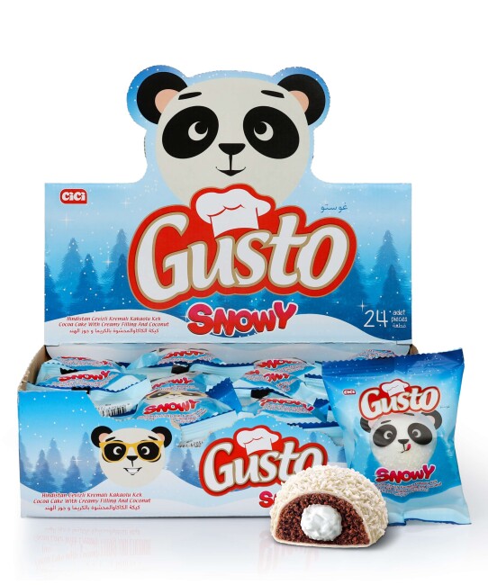 Gusto Snowy Cake with Coconut 40 Grams 24 Pieces (1 Box) - 1