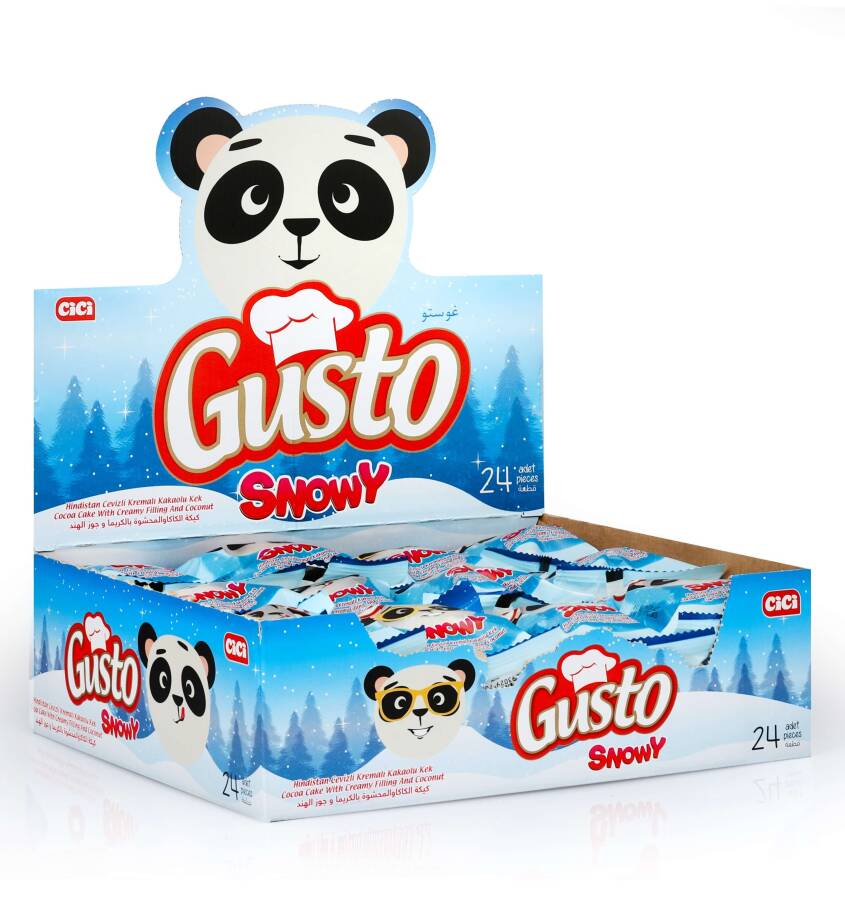 Gusto Snowy Cake with Coconut 40 Grams 24 Pieces (1 Box) - 3