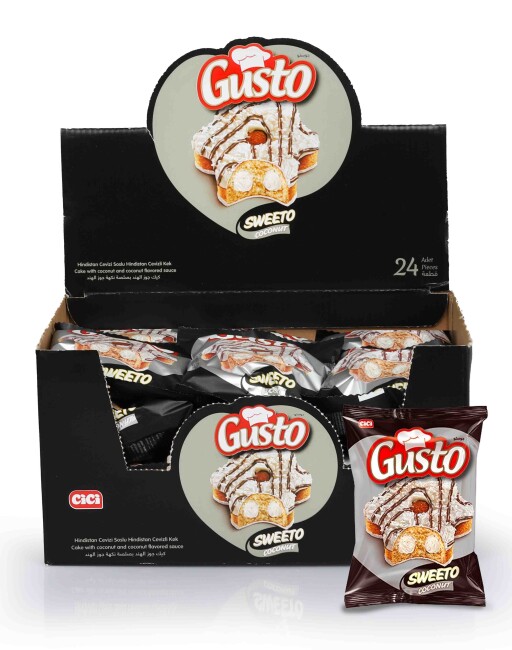 Gusto Sweeto Kek Hindistan Cevizli 40 Gr. 24 Adet (1 Kutu) - Cici