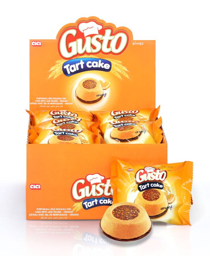 Gusto Tart Cake with Orange Jelly 45 Gr. 24 Pieces (1 Box) - 1