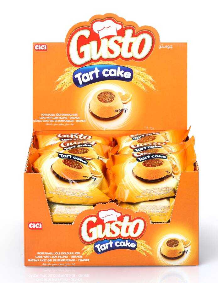 Gusto Tart Cake with Orange Jelly 45 Gr. 24 Pieces (1 Box) - 6