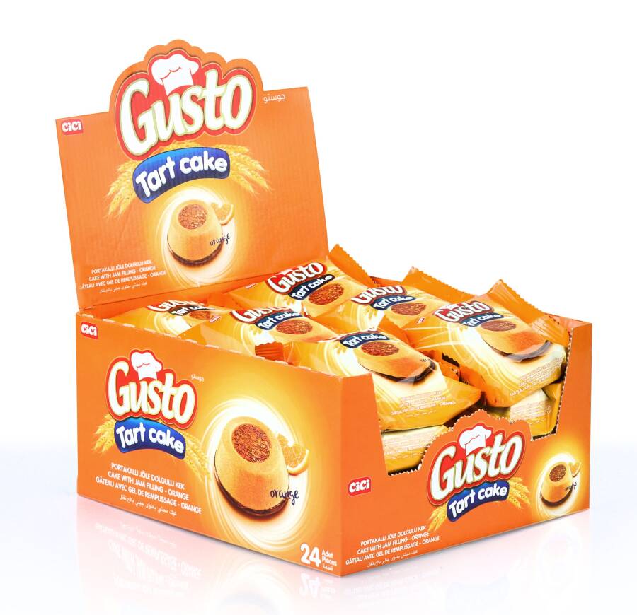 Gusto Tart Cake with Orange Jelly 45 Gr. 24 Pieces (1 Box) - 5