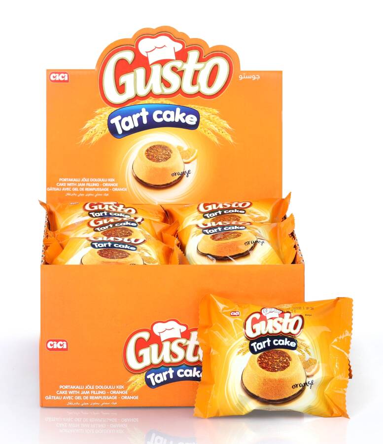 Gusto Tart Cake with Orange Jelly 45 Gr. 24 Pieces (1 Box) - 3